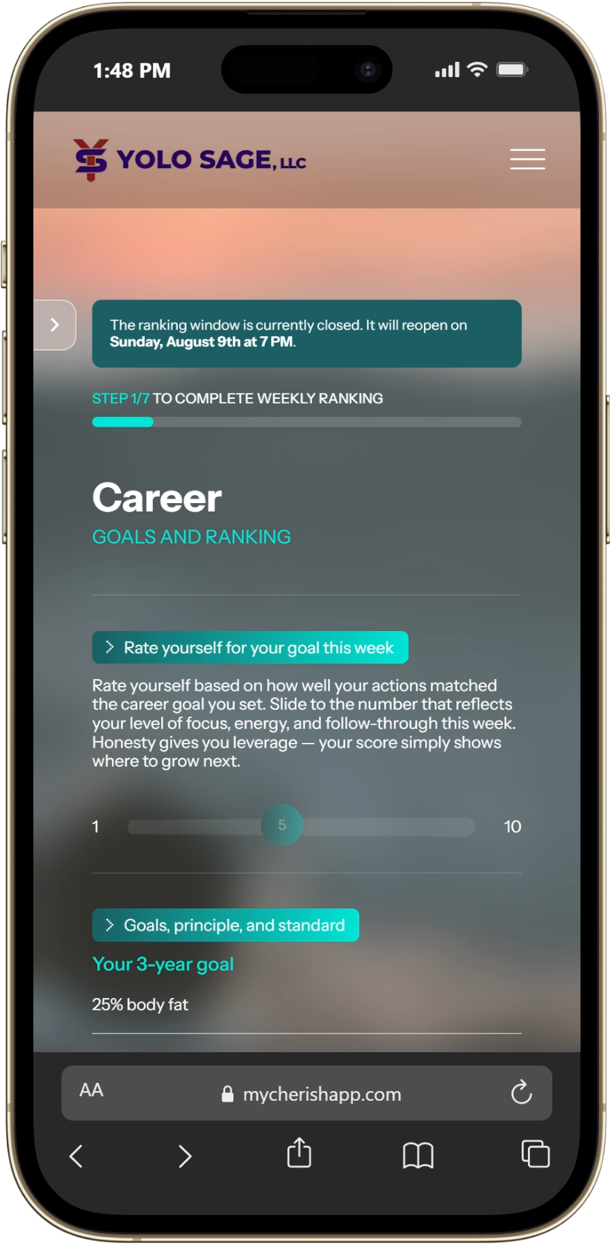 My Cherish App mobile